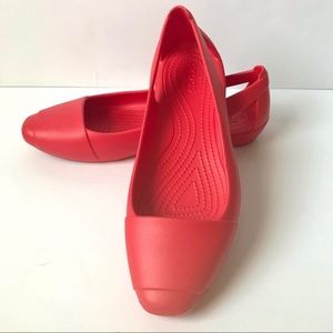Crocs Sienna red ballet flats